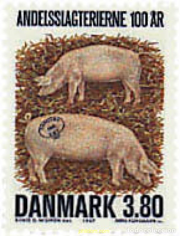 Sellos: 96246 MNH DINAMARCA 1987 CENTENARIO DE LA COPERATIVA DE CHARCUTERIA