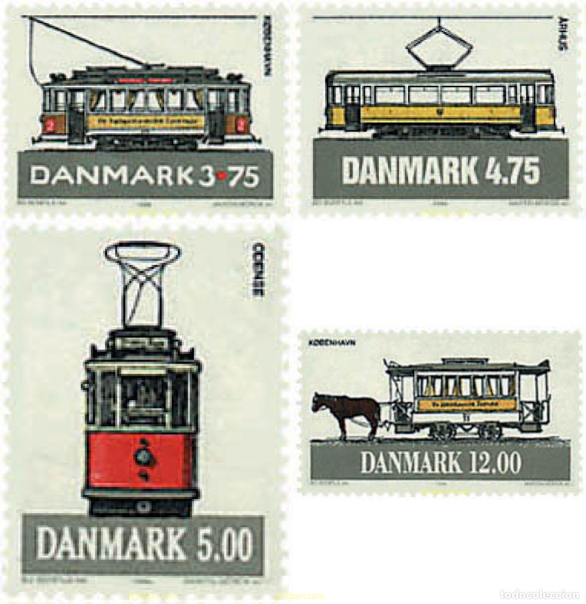 Sellos: 96446 MNH DINAMARCA 1994 TRANVIAS DANESES