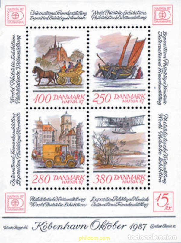 Sellos: 96221 MNH DINAMARCA 1986 HAFNIA 87. EXPOSICION FILATELICA INTERNACIONAL