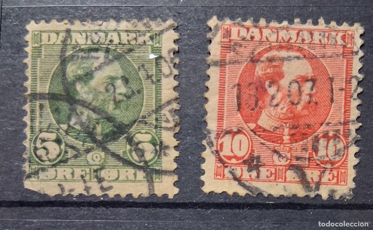 Sellos: DINAMARCA,1905/06, CAT.YT. 53/54.