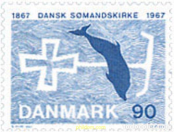 Sellos: 95970 MNH DINAMARCA 1967 CENTENARIO DE LA IGLESIA DE LOS MARINOS DANESES