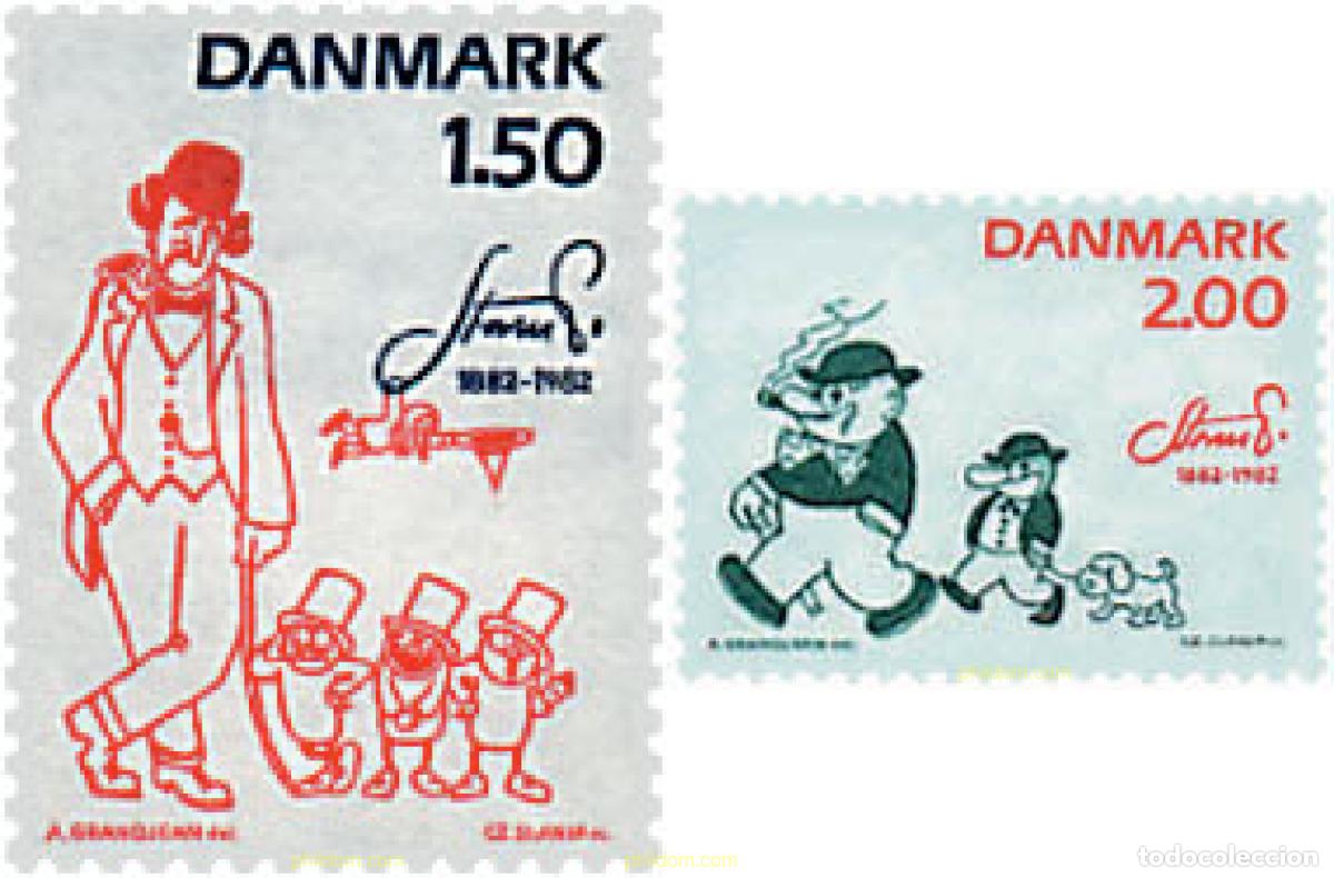 Sellos: 96156 MNH DINAMARCA 1982 CENTENARIO DEL NACIMIENTO DE ROBERT STORM PETERSEN