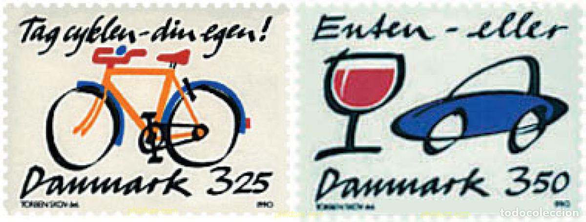 Sellos: 96324 MNH DINAMARCA 1990 CAMPA&Ntilde;A DE PREVENCION EN CARRETERA