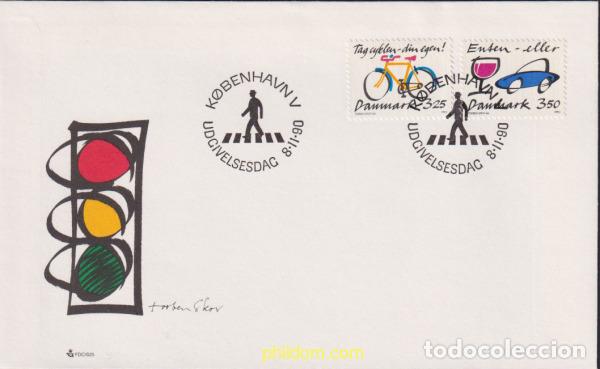 Sellos: 414944 MNH DINAMARCA 1990 CAMPA&Ntilde;A DE PREVENCION EN CARRETERA