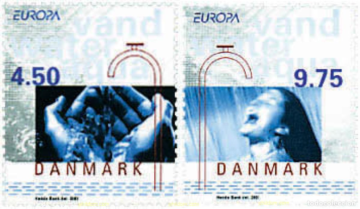 Sellos: 77080 MNH DINAMARCA 2001 EUROPA CEPT. EL AGUA, RIQUEZA NATURAL