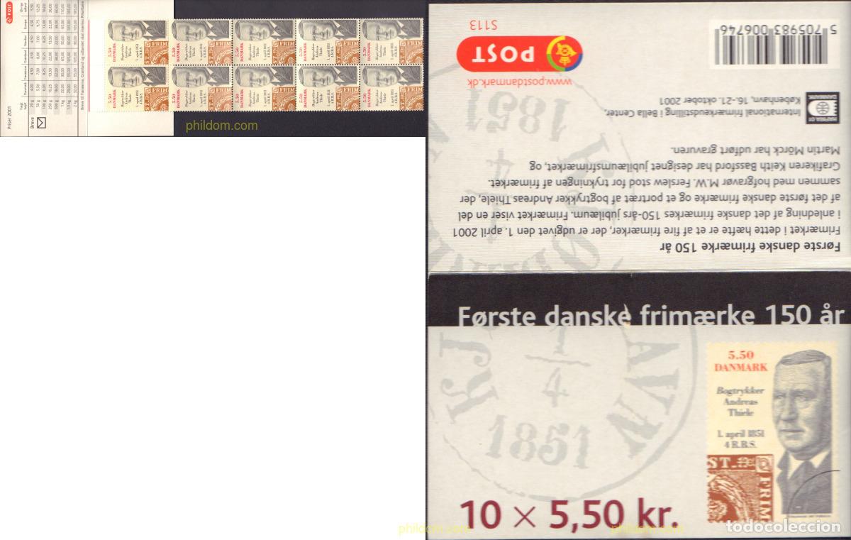 Sellos: 597329 MNH DINAMARCA 2001 150 ANIVERSARIO DEL SELLO DANES