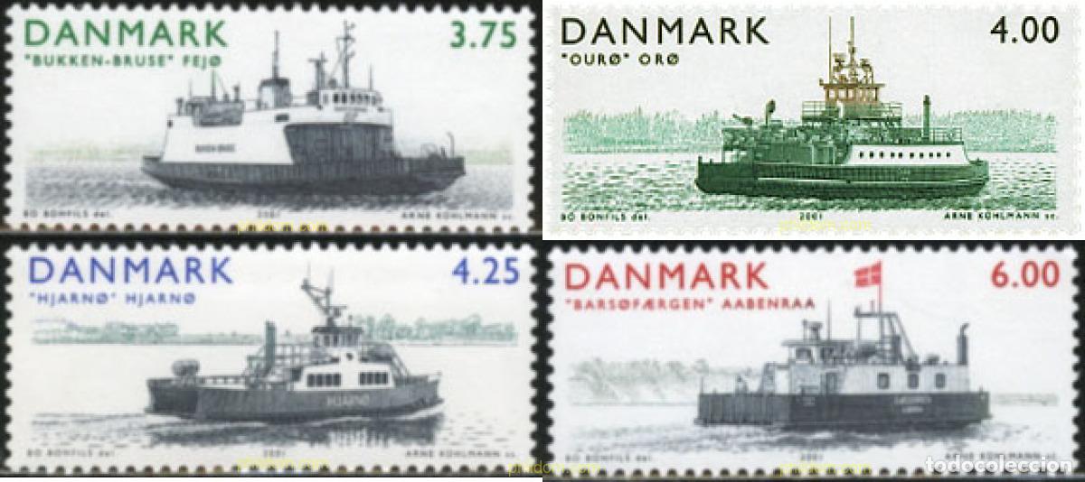 Sellos: 98004 MNH DINAMARCA 2001 BARCOS