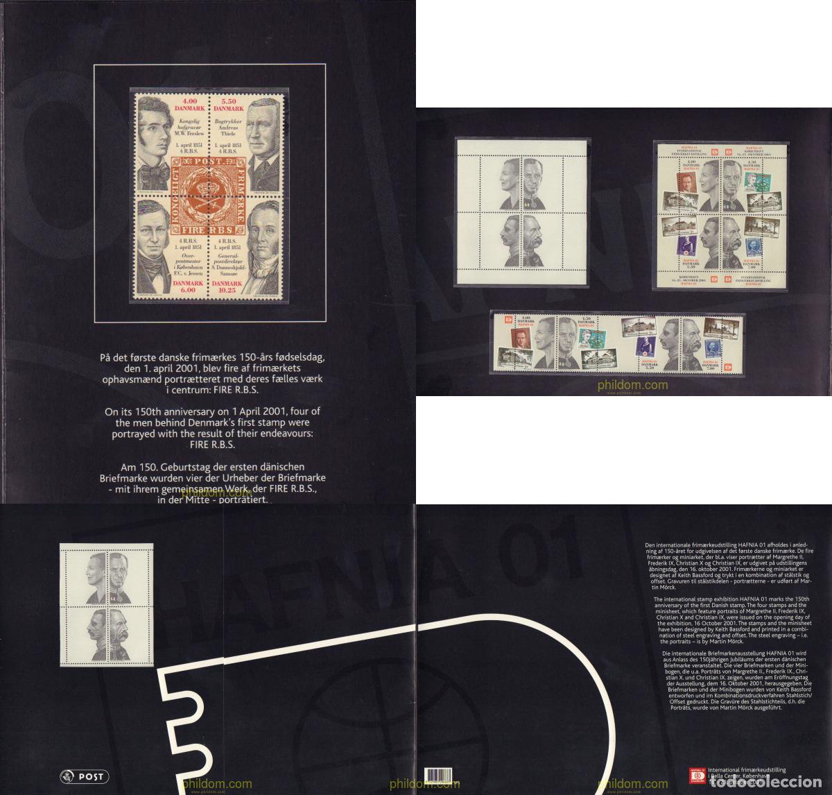 Sellos: 368468 MNH DINAMARCA 2001 HAFNIA 01. EXPOSICION FILATELICA INTERNACIONAL