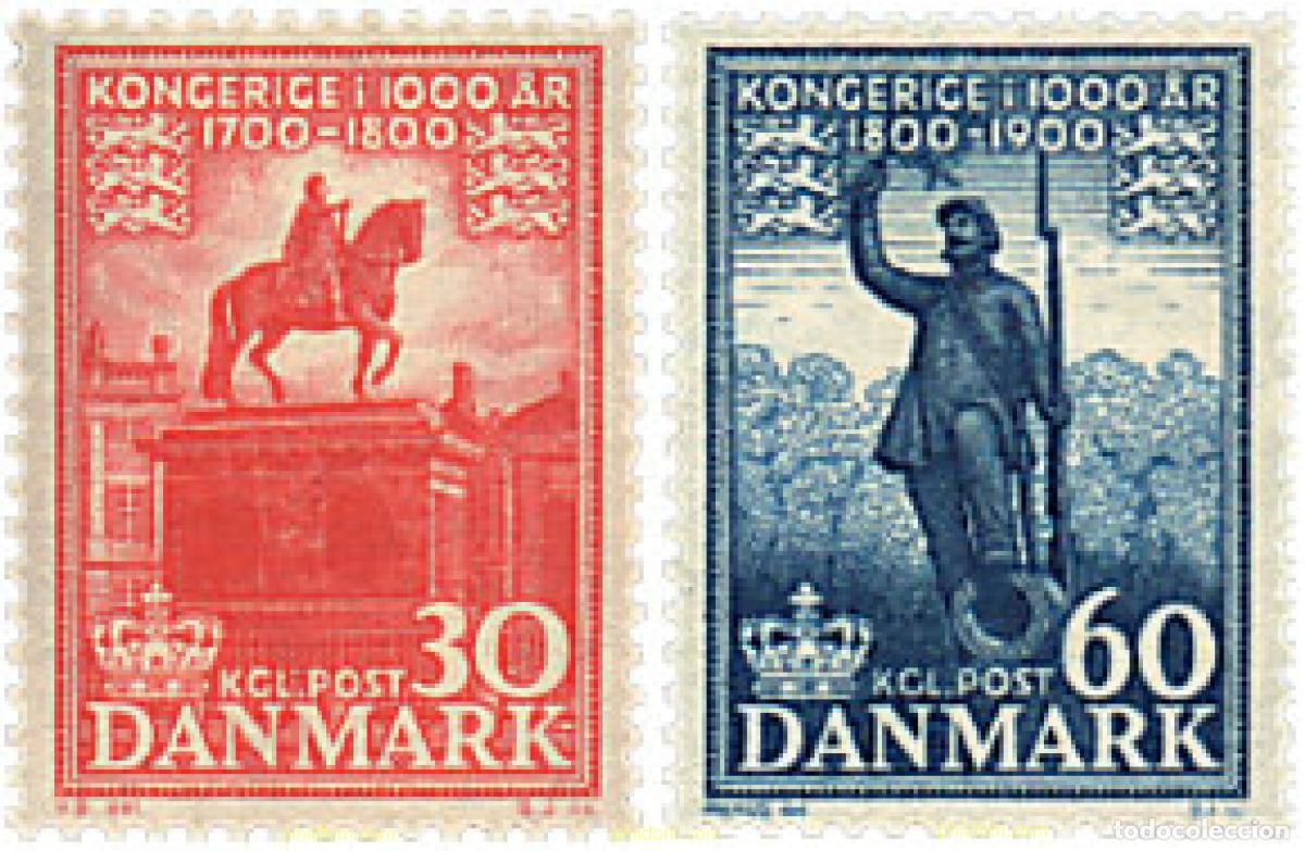 Sellos: 95935 MNH DINAMARCA 1955 MIL A&Ntilde;OS DEL REINO DE DINAMARCA