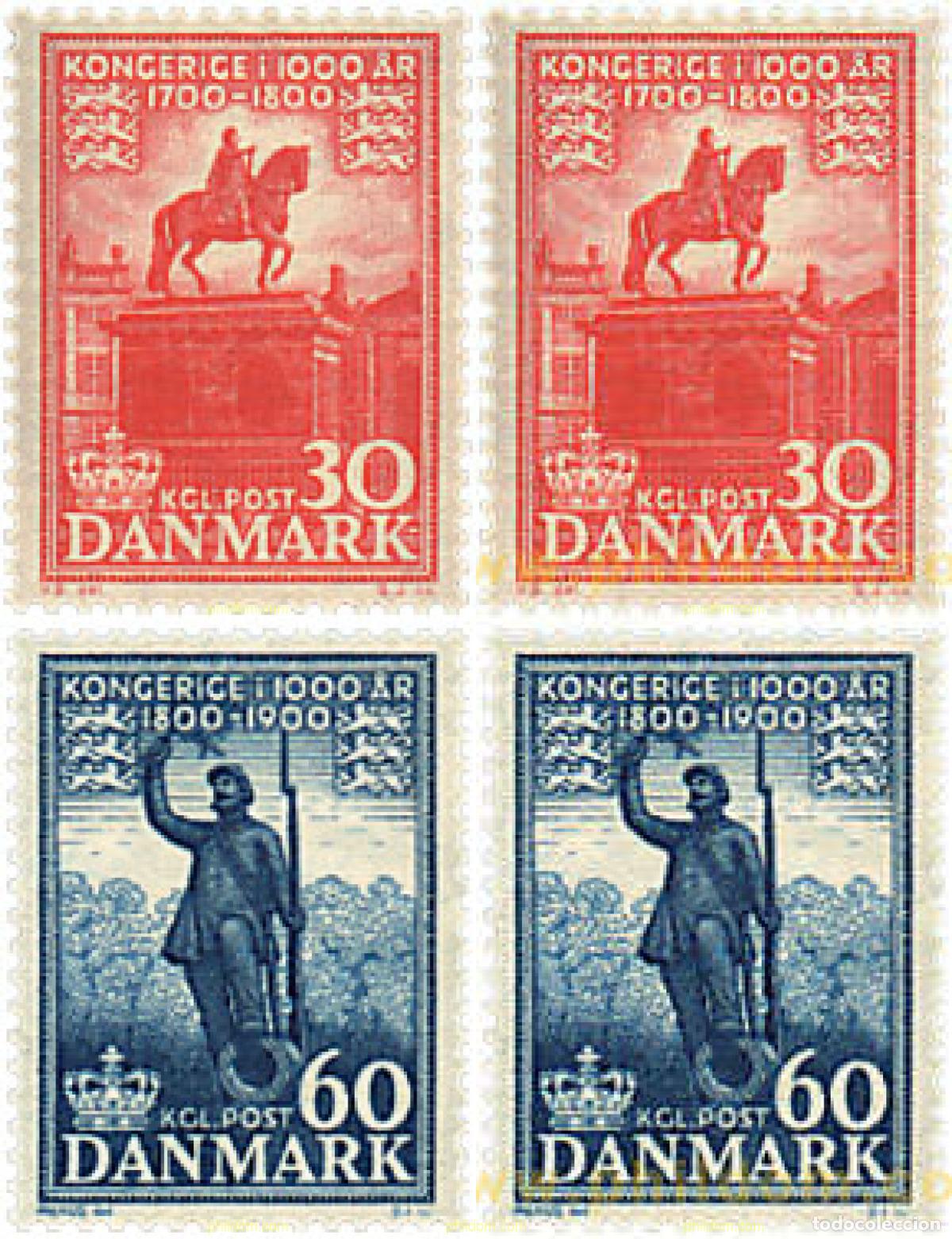 Sellos: 200791 HINGED DINAMARCA 1955 MIL A&Ntilde;OS DEL REINO DE DINAMARCA