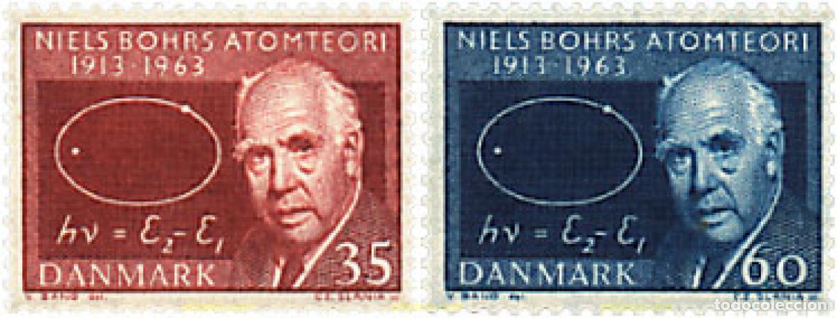 Sellos: 95962 MNH DINAMARCA 1963 50 ANIVERSARIO DE LA TEORIA DEL ATOMO DE NIELS BOHR