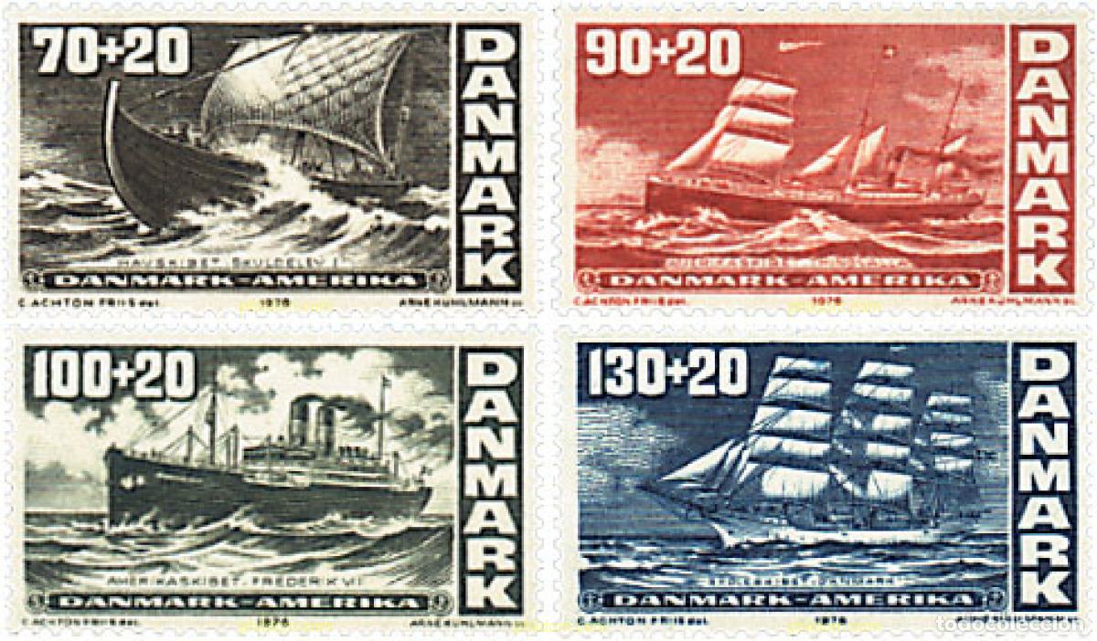 Briefmarken: 96064 MNH DINAMARCA 1976 BICENTENARIO DE LA INDEPENDENCIA DE LOS ESTADOS UNIDOS