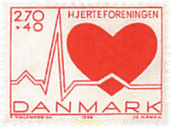Sellos: 96195 MNH DINAMARCA 1984 FUNDACION PARA EL CORAZON