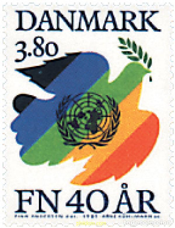 Sellos: 96210 MNH DINAMARCA 1985 40 ANIVERSARIO DE LA ONU