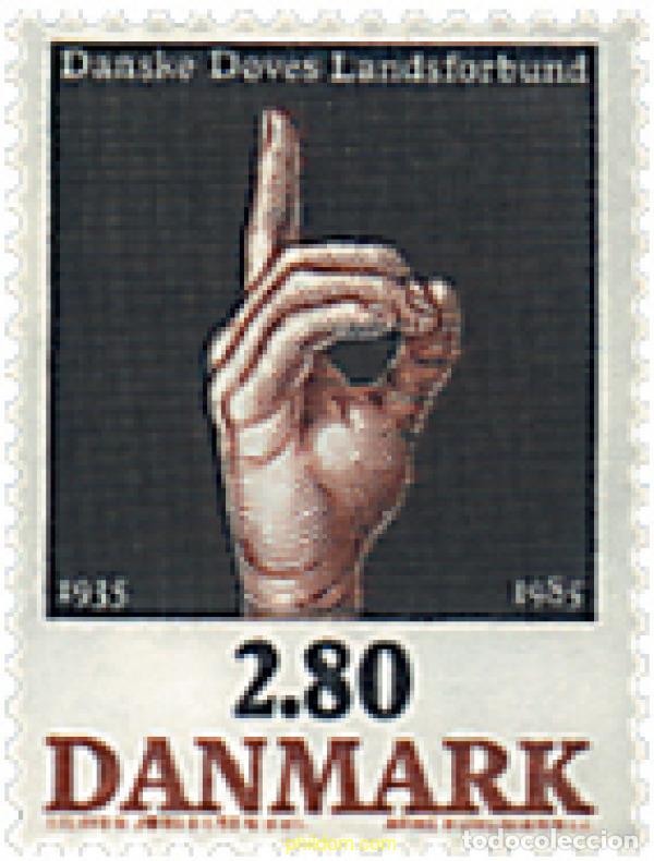 Sellos: 96215 MNH DINAMARCA 1985 50 ANIVERSARIO DE LA ASOCIACION DE PERSONAS CON PROBLEMAS DE OIDO