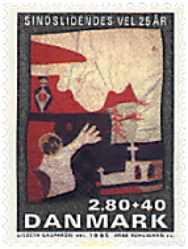 Sellos: 96213 MNH DINAMARCA 1985 25 ANIVERSARIO DE LA SOCIEDAD PARA EL BIENESTAR DE LOS DISCAPACITADOS MENT