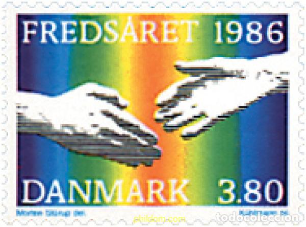 Sellos: 96239 MNH DINAMARCA 1986 A&Ntilde;O INTERNACIONAL DE LA PAZ