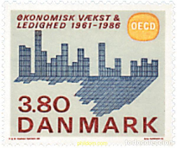Sellos: 96243 MNH DINAMARCA 1986 25 ANIVERSARIO DE LA OCDE