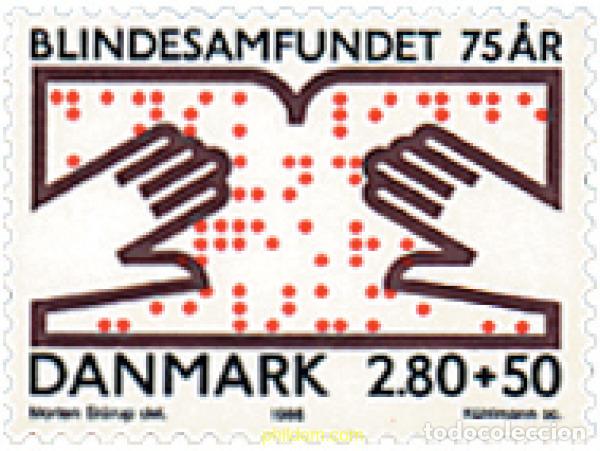 Sellos: 96235 MNH DINAMARCA 1986 75 ANIVERSARIO DE LA FUNDACION DANESA PARA LOS CIEGOS