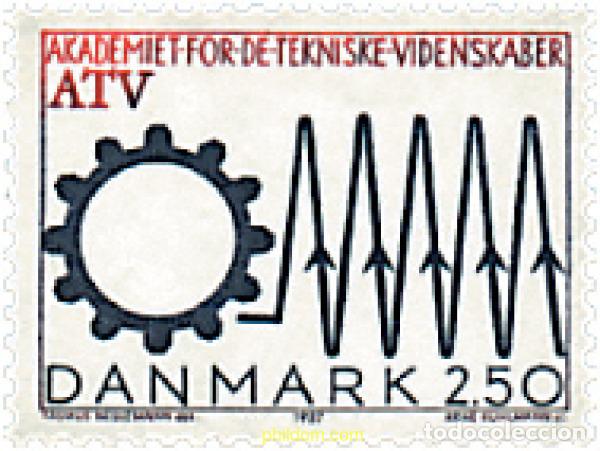 Sellos: 96253 MNH DINAMARCA 1987 50 ANIVERSARIO DE LA ACADEMIA DANESA DE CIENCIAS Y TECNICA