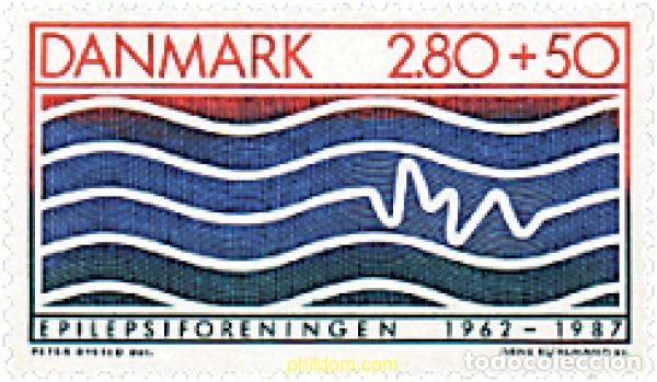 Sellos: 96254 MNH DINAMARCA 1987 25 ANIVERSARIO DE LA ASOCIACION DANESA DE EPILEPTICOS