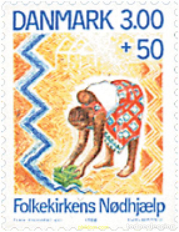 Sellos: 96284 MNH DINAMARCA 1988 PRO NI&Ntilde;OS DESHEREDADOS