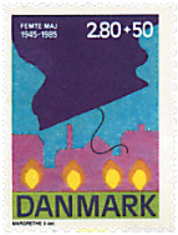 Sellos: 96209 MNH DINAMARCA 1985 40 ANIVERSARIO DE LA LIBERACION. PRO VICTIMAS DE LA GUERRA