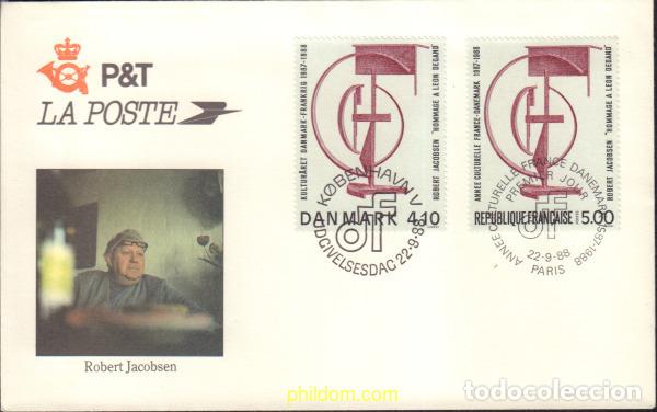 Sellos: 554468 MNH DINAMARCA 1988 A&Ntilde;O CULTURAL FRANCIA-DINAMARCA