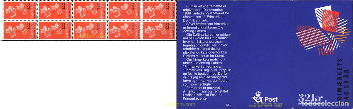 Sellos: 3441 MNH DINAMARCA 1989 50 ANIVERSARIO DEL DIA DEL SELLO