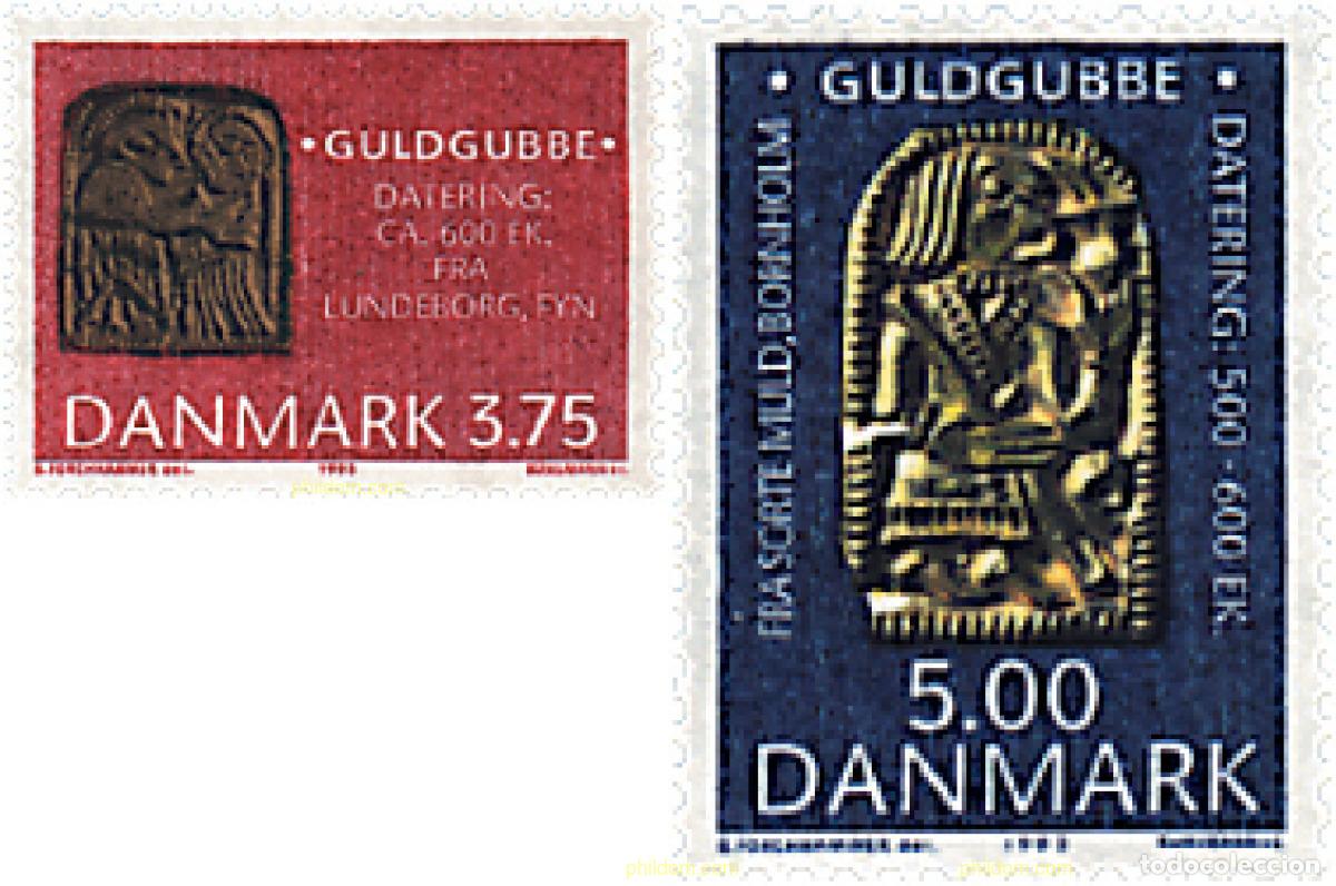 Sellos: 96422 MNH DINAMARCA 1993 TESOROS ARQUEOLOGICOS. ESTATUAS DORADAS