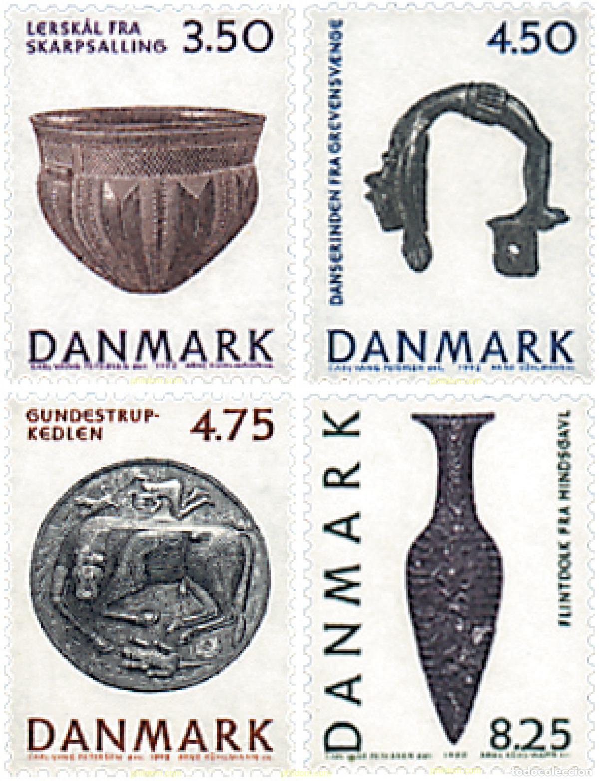 Sellos: 96391 MNH DINAMARCA 1992 OBJETOS PREHISTORICOS DEL MUSEO NACIONAL DE COPENHAGUE