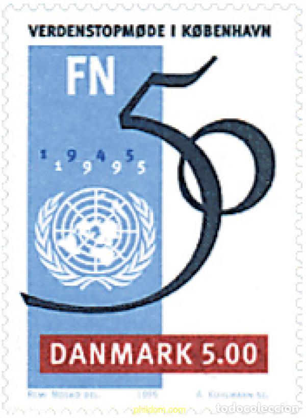 Sellos: 96464 MNH DINAMARCA 1995 50 ANIVERSARIO DE LA ONU