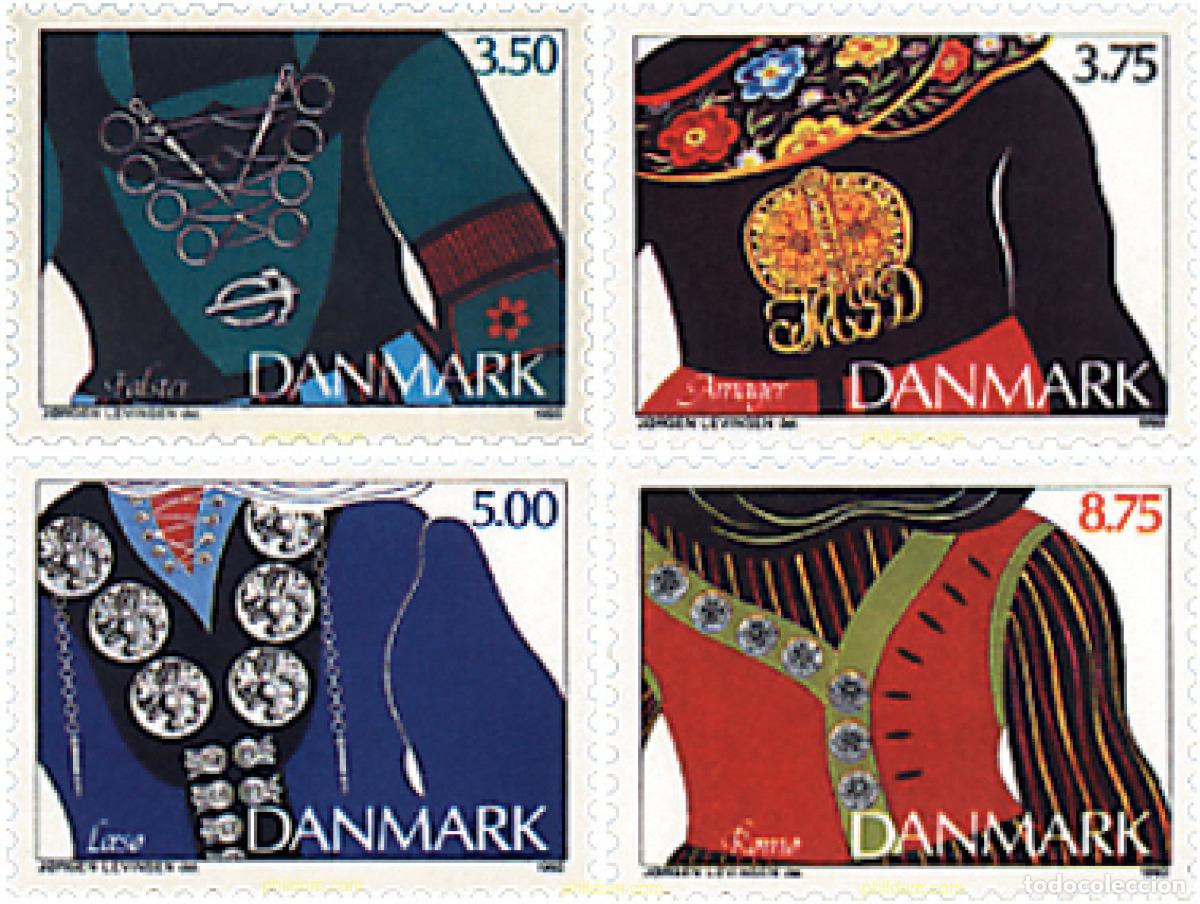 Sellos: 96442 MNH DINAMARCA 1993 TRAJES FOLCLORICOS FEMENINOS
