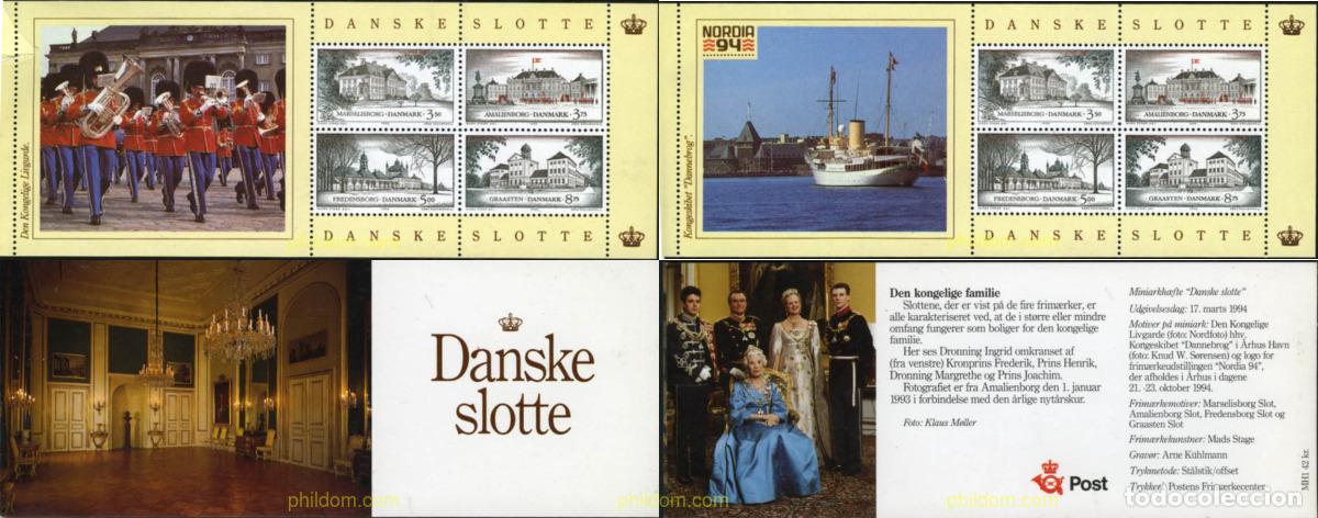 Sellos: 1742 MNH DINAMARCA 1994 RESIDENCIAS REALES DANESAS