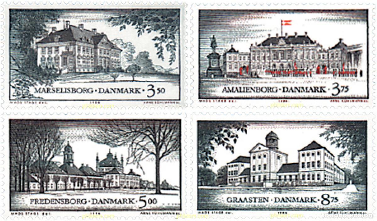 Sellos: 96452 MNH DINAMARCA 1994 RESIDENCIAS REALES DANESAS