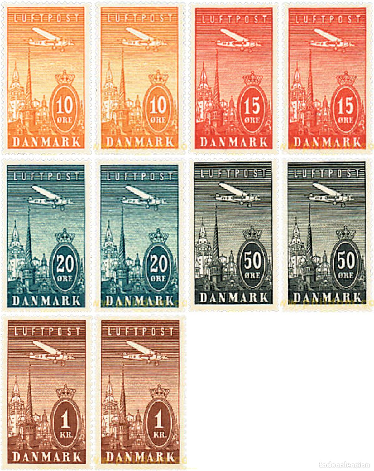 Sellos: 215892 HINGED DINAMARCA 1934 AVION SOBREVOLANDO COPENHAGUE