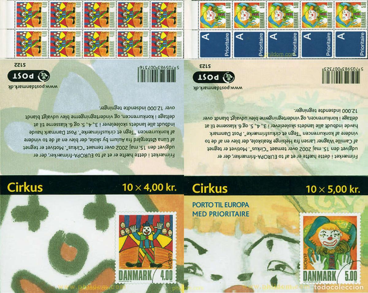Sellos: 3450 MNH DINAMARCA 2002 EUROPA CEPT 2002 - EL CIRCO