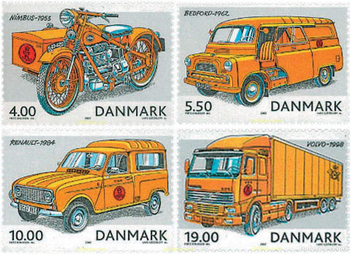 Sellos: 101661 MNH DINAMARCA 2002 VEHICULOS POSTALES