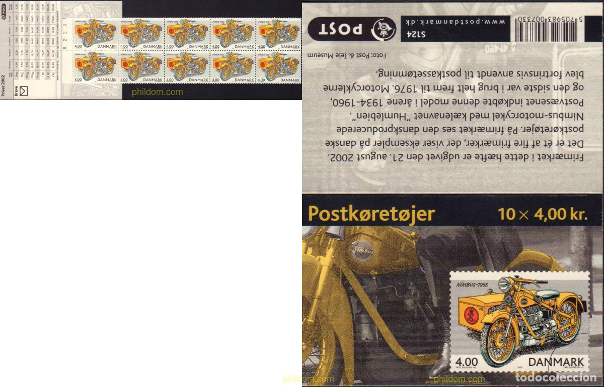 Sellos: 157984 MNH DINAMARCA 2002 VEHICULOS POSTALES