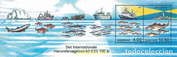 Sellos: 103655 MNH DINAMARCA 2002 CENTENARIO DEL CONSEJO INTERNACIONAL PARA LA EXPLOTACION DEL MAR