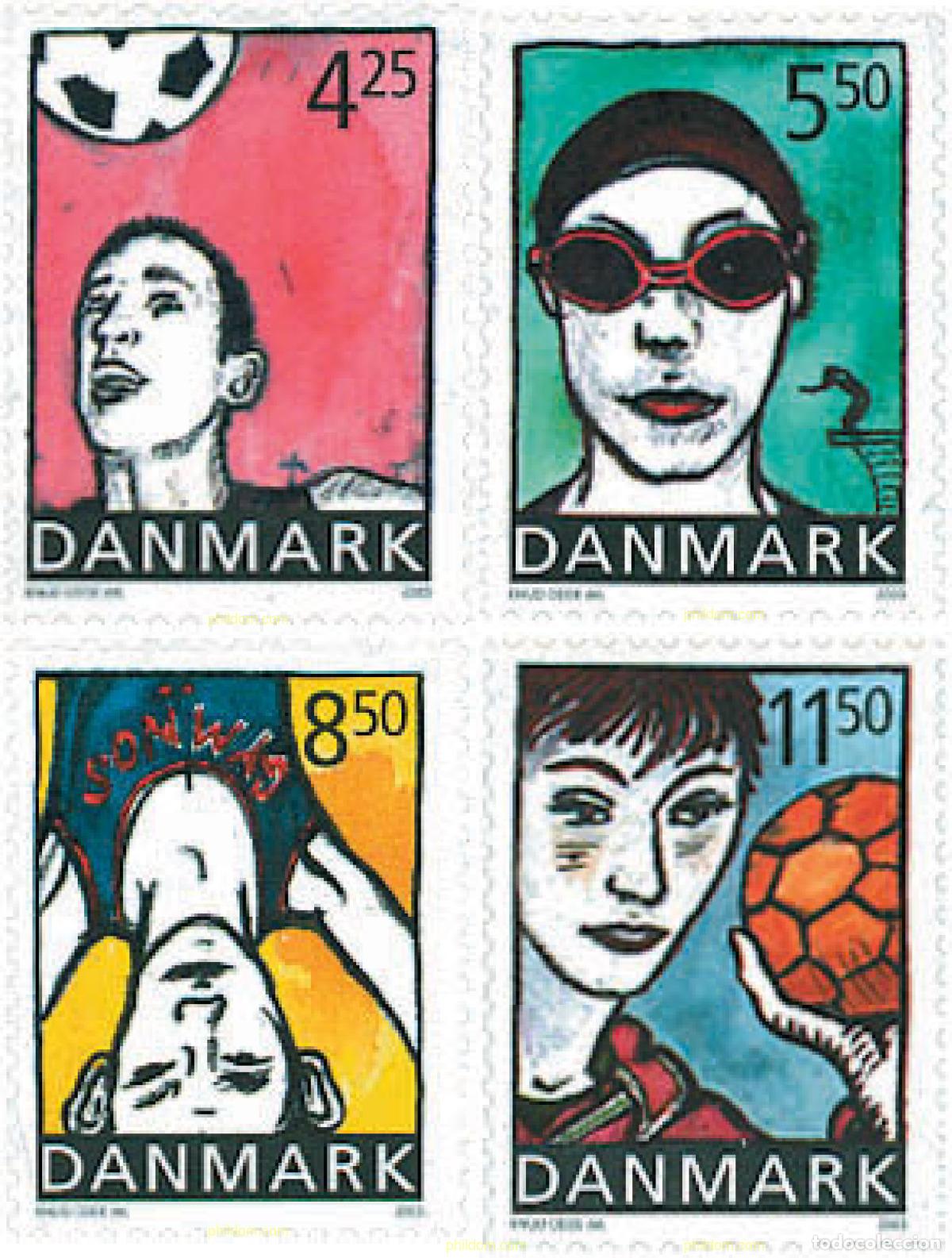 Sellos: 115477 MNH DINAMARCA 2003 DEPORTE Y JUVENTUD