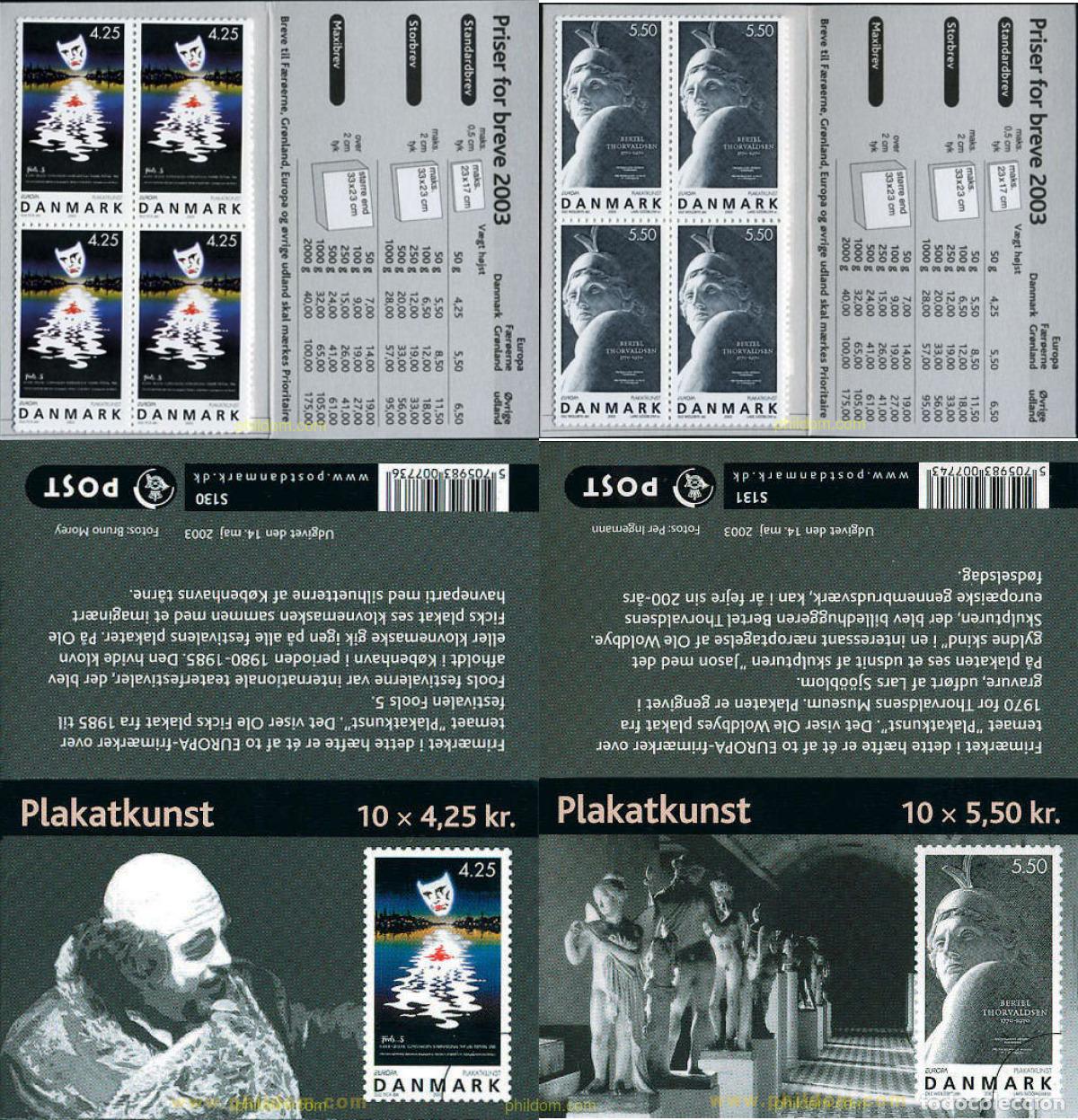 Sellos: 128602 MNH DINAMARCA 2003 EUROPA CEPT. ARTE DEL CARTEL