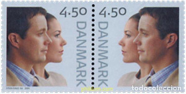 Sellos: 136858 MNH DINAMARCA 2004 BODA DEL PRINCIPE FREDERIK Y MARY DONALDSON