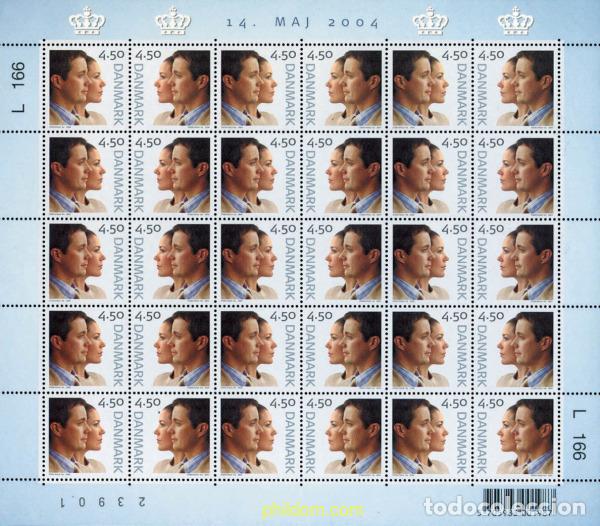 Sellos: 201644 MNH DINAMARCA 2004 BODA DEL PRINCIPE FREDERIK Y MARY DONALDSON