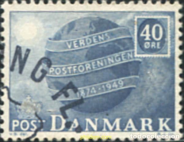 Sellos: 370677 USED DINAMARCA 1949 75 ANIVERSARIO DE LA UNION POSTAL UNIVERSAL