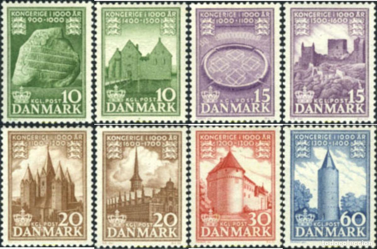 Sellos: 143430 MNH DINAMARCA 1953 MIL A&Ntilde;OS DEL REINO DE DINAMARCA