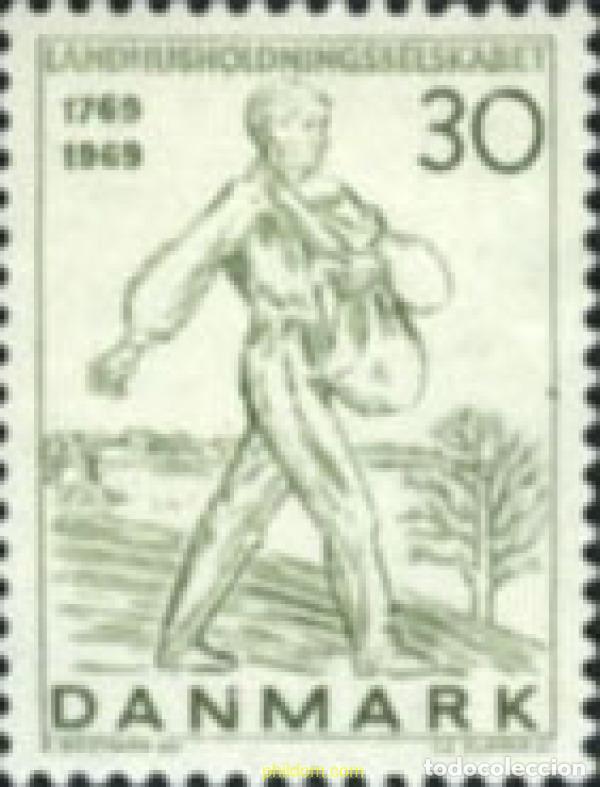 Selos: 143783 MNH DINAMARCA 1969 200 ANIVERSARIO DE LA SOCIEDAD REAL DE AGRICULTURA