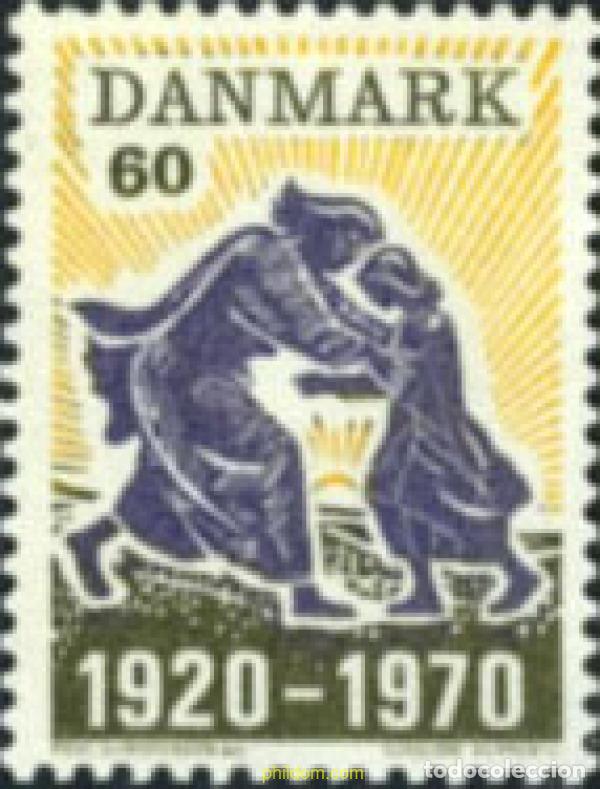 Sellos: 143823 MNH DINAMARCA 1970 50 ANIVERSARIO DE LA UNION DE NORTE SCHLESWIG I DINAMARCA
