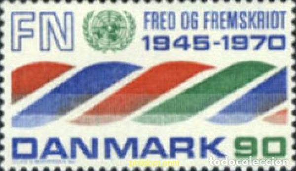 Sellos: 143839 MNH DINAMARCA 1970 25 ANIVERSARIO DE LA ONU