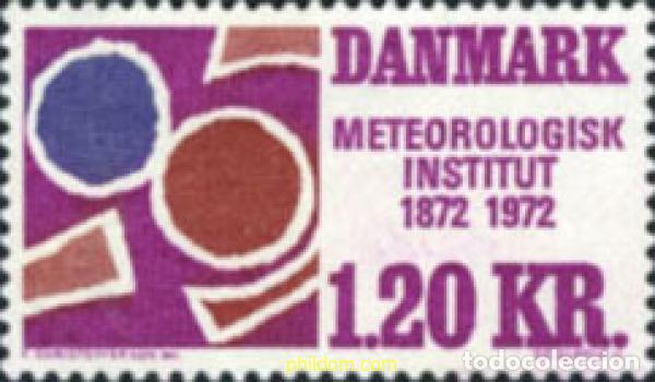 Sellos: 143858 MNH DINAMARCA 1972 CENTENARIO DEL INSTITUTO METEOROLOGICO NACIONAL